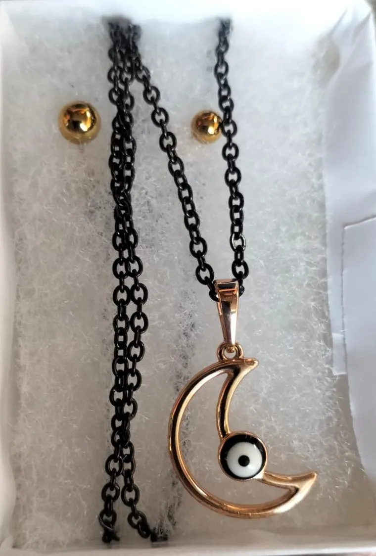 Imagen de Collar Ojitos Turco Luna | Diseño Exclusivo y Colorido