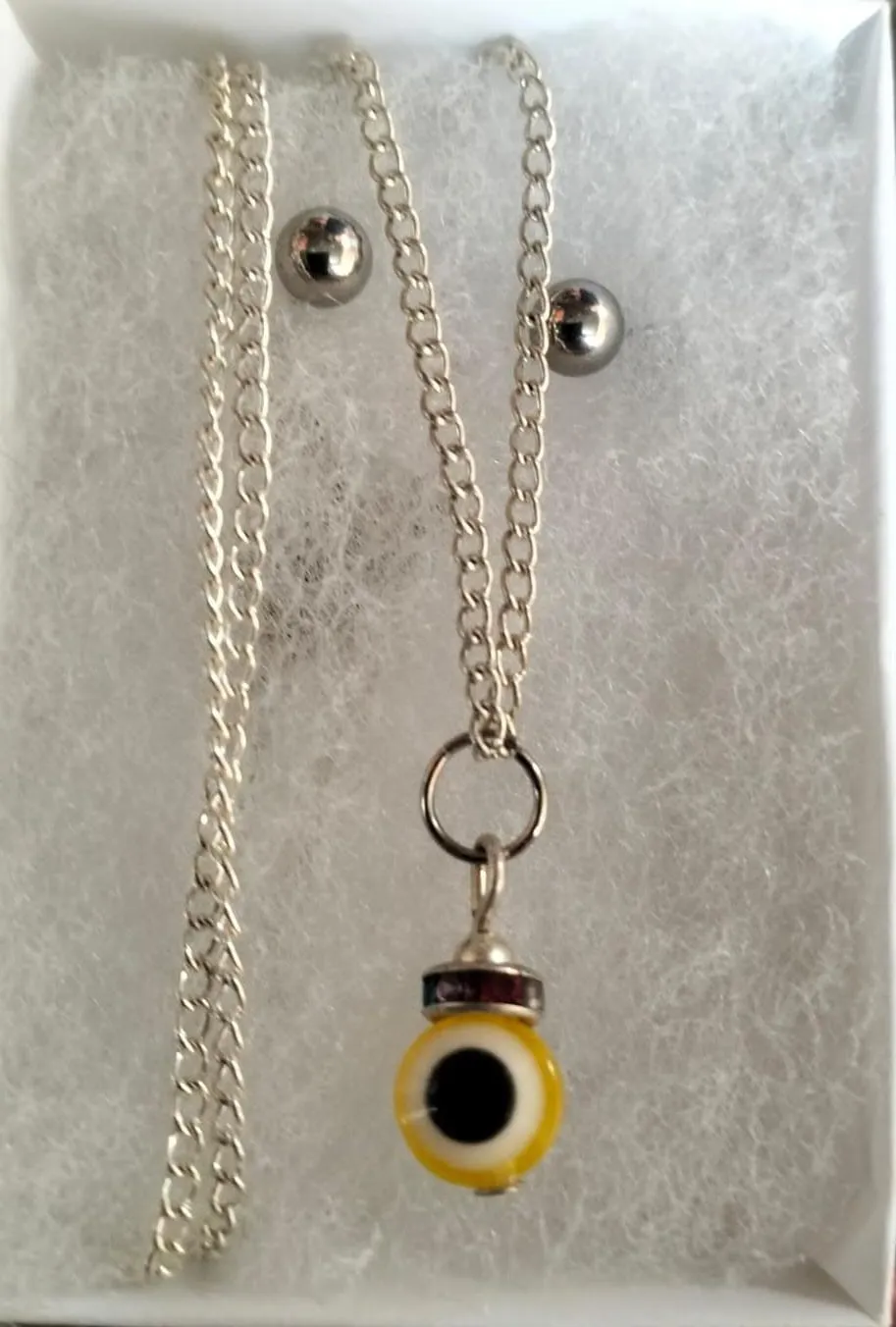 Imagen de Ojitos Turco Amarillo | Collar Único y Colorido