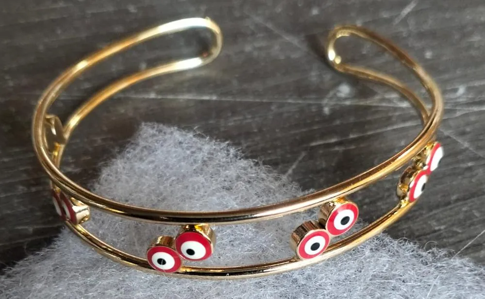 Imagen de Pulsera Ojitos Turcos Rojos | Accesorio de Moda Original